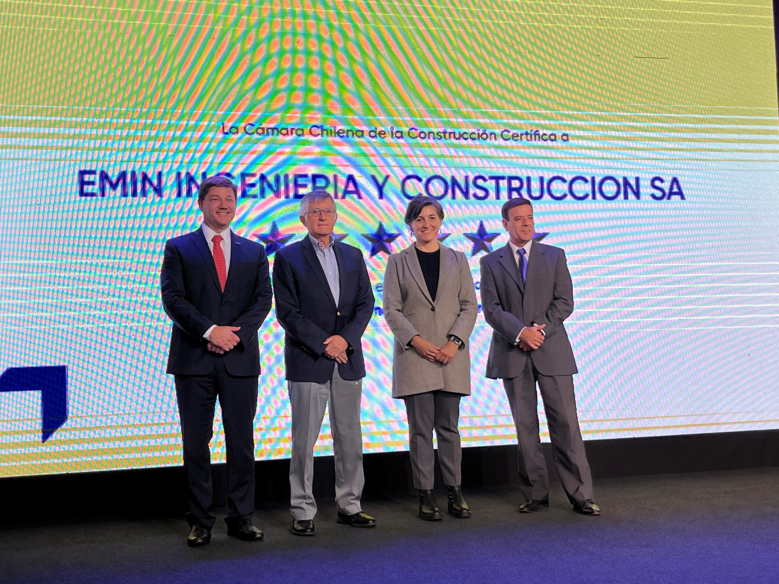 Por octavo año consecutivo EMIN recibe premio 6 Estrellas CChC