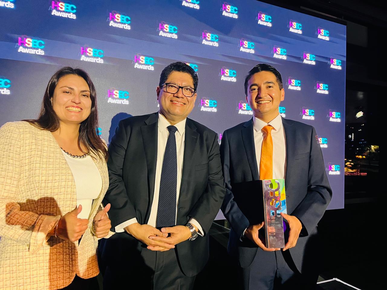 Apoyado por iniciativa EMIN: Vicepresidencia de Proyectos BHP obtiene galardón en concurso internacional de seguridad